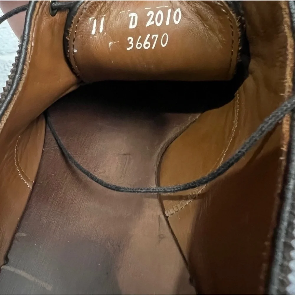 Allen Edmonds 6th avenue cap toe semi brogue derby men’s shoes size 11 brown